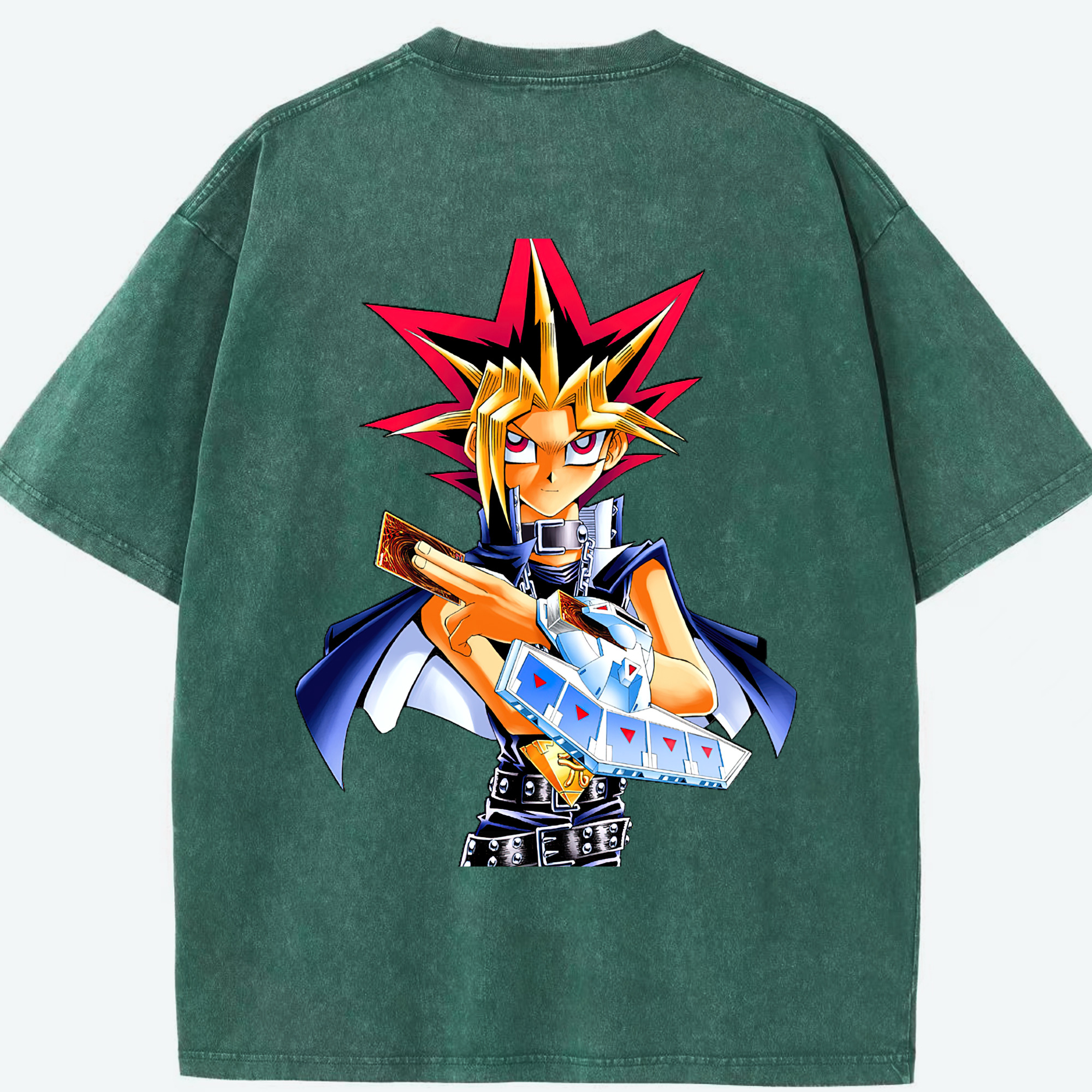 （画像用） 遊☆戯☆王 Yu-Gi-Oh! 綿100% ヴィンテージ風 半袖Tシャツ（背面プリント）